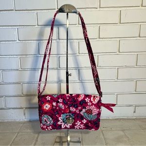 Vera Bradley Turnlock Crossbody Bag Bloom Berry